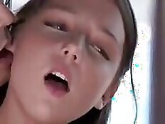 Asstraffic teen strips at the bus stop